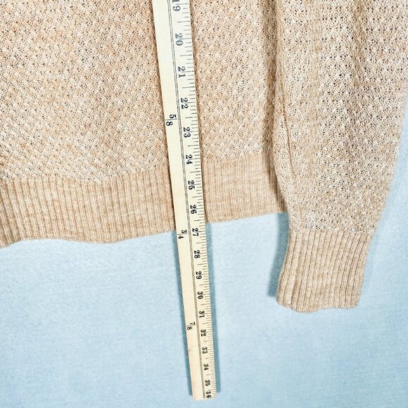 Quince Sweater Womens M Beige Tan Wool Alpaca Tunic Slouchy - Picture 9 of 11